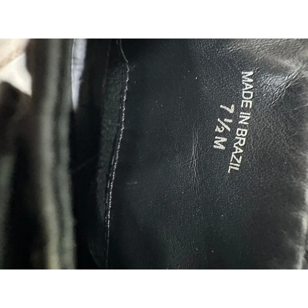 Kate Spade New York Black Leather Bow Heel‎ Ankle Boots Size 7.5 M